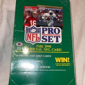 1990 NFL Pro Set Football Series I 36 Wax Pack Box - Factory Sealed